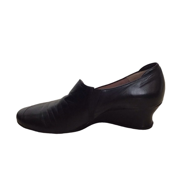 Beautifeel Leather Slip On Wedge Heels Black Size 39 - Picture 5 of 8